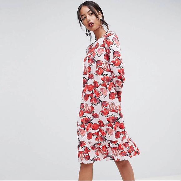 🆕ASOS Floral-Print Shift Dress, brand new!✨XL - Picture 8 of 9